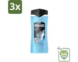3 x Axe XL - 3-in-1 Douchegel - Ice Chill - Icy Menthol - Insta Cool - 400 ml - Grootverpakking - Douchegel - Axe - Ice Chill - Bevroren Munt - Citroen