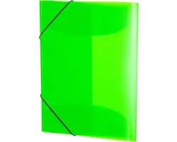 Verzamelmap A4 - Kinderhoekspanner map - School en kantoor - Duurzaam kunststof - 32 x 24 cm - Neon groen