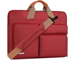 Lacdo 360° Laptoptas 16 inch New MacBook Pro M3 Pro Max-M2 M1 Pro-Max A2991 A2780 A2485 A2141 2023-2019 15.4 inch MacBook Pro 2012-2016 15 inch MacBook Pro 2012-2018 Surface Laptop 5 4 3 Rood Waterdicht