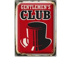 Blechschild Retro 30x40cm Gentlemen`s Club Männer
