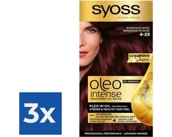 Syoss Oleo Intense - Haarverf - 4-23 - Bordeaux Rood - 115ml x 3
