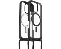OtterBox React Necklace Hoesje Geschikt voor Apple iPhone 16 Pro | Compatibel met MagSafe | Back Cover met Koord | Clear Zwart