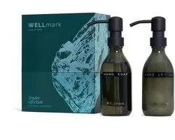 Wellmark giftbox hand care: handzeep 250ml + handlotion 250ml - tender affection midnight green