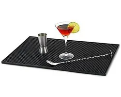 Genware 10601-03 Mat Service, 12" x 18", Black