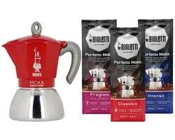 Bialetti Moka inductie percolator, rood, 2 kops