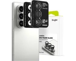Ringke Camera Lens Frame Glass - Camera Protector Geschikt voor Samsung Galaxy Z Fold 7 - Case Friendly Tempered Glass - Zwart - 2-Pack