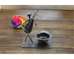 Musical Instruments Cigar Metal Crafts Ashtray Portable Handmade Home Decor