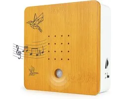 Vogelhuisje met Geluid - Vogelgeluiden Huisje met Sensor - Singing Bird Box - White Noise - Voor op Toilet - Ophangbaar - 12x12x4cm