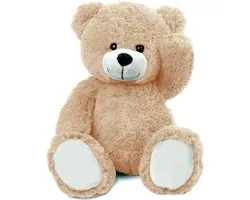 Ours en peluche MaxxHome - Ours en peluche - 100 cm - Marron clair - Peluche douce