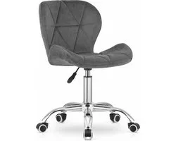 AVOLA - Bureaustoel - ergonomisch - velvet - grijs