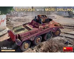 MiniArt Modelbouwpakket Auto - 40014 Sd.Kfz.234 met MG151 Drilling - Militair Voertuig Plastic - 1:35 - Modelbouw