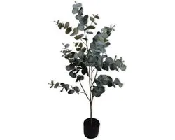 Silk-ka Kunstplant pour Intérieur Eucalyptus Vert 121 cm