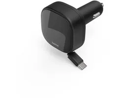 Chargeur de voiture rapide, 2 USB-C, câble charge extens., PD, 30W, nr