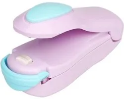 Dispositif de scellage - Scellage - Mini - Chaleur - Emballage plastique - Sachet - Impuls - Couleur Violet avec Blauw