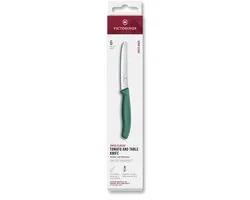 Couteau à tomates/de table Victorinox Swiss Classic , lot de 6 pièces - 11 cm - Vert - Dentelé