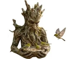 Mangeoire Sculpture Jardin - Mangeoire à Oiseaux - Nourrir les Oiseaux - Design Sculpture Unique - 20 x 20 x 15.5 cm - Unique