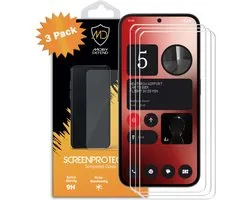 3-Pack MobyDefend Screenprotectors - Geschikt voor Nothing Phone (2a) / Nothing Phone (2a) Plus - Case-Friendly Screensavers - Gehard Glas