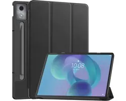 Housse Convient pour Lenovo Idea Tab Pro Housse Book Case Étui Trifold Cover - Étui Convient pour Lenovo Idea Tab Pro Étui Bookcase - Zwart