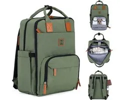Brisby Wear Resistant Diaper Bag - Nursery Bag - Avec Buggy Mount - Vert