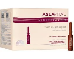 Collageen- en elastine-ampullen – Natuurlijke klei. - Versteviging, hydratatie en antioxidantbescherming voor de gevoelige huid - Aslavital Mineralactiv, 10 ampullen x 2 ml