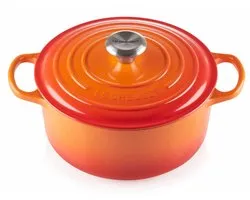 Le Creuset 21177280902430 casserole à sauce 6,7 L Rond Orange, Rouge