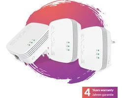 Strong Powerline 600 Triple Pack Mini 600 Mbit/s Ethernet LAN Wit 3 pièce(s)