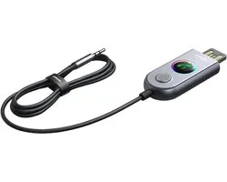 USB Bluetooth Aux Receiver Ontvanger - Auto - carkit Bluetooth 5.3 Zender - draadloos ontvanger Transmitter luister draadloos naar muziek - Kabel - Handsfree bellen telefoon aan uit knop microfoon