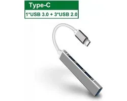 USB3. 0 Hub - 4 ports - Mini-hub - Multi Splitter - Haute vitesse 5 Gbps pour PC Ordinateur USB - Multiport type C