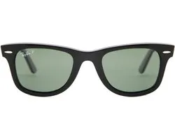 Ray-Ban 2140 Wayfarer Polarized Sunglasses - Shiny Black, Black