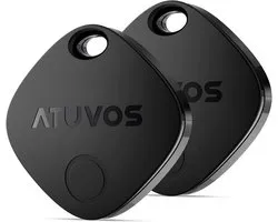 ATUVOS Key Finder Key Finder 2 Pieces, Smart Air Tracker Tag Compatible with Apple Find My APP (iOS ONLY, Android Not Supported),Item Finder for Luggage/Wallets/Suitcases,Black