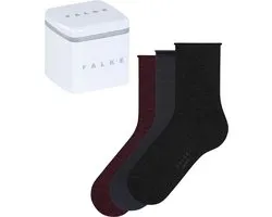 FALKE Happy Box 3-Pack cadeau geschenkset katoen multipack sokken dames veelkleurig - Maat 35-38