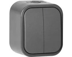 Opbouwschakelaar Voor Wandlamp - Hue Wall Switch Licht Schakelaar - Light Switch 10A 250V - Geschikt Voor IP54-Bescherming (grijs)