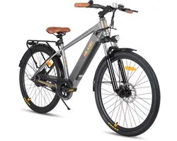 VTT électrique Hiland 26 pouces (E-MTB) - Moteur 250 W - Batterie 36 V 7,8 Ah - Tout-terrain - Suspension avant - Grijs