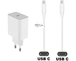 OneOne 45W super snellader. Oplader met sterke 2,0m USB C naar C kabel. PD lader adapter past op Motorola Moto G24 Power, Moto G34, Moto G35, Moto G54, Moto G55, Moto G64, Moto G75, Moto G84, Moto G85, Moto S50, S50 Neo