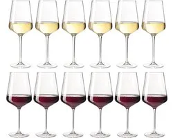 Ensemble de verres à vin Leonardo ( Verres à vin rouge + Verres à vin Witte ) Puccini 12 pièces