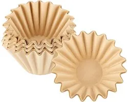 Filterkoffie, 1-2 kopjes, 100 stuks mini - Wegwerpbare witte ongebleekte vervangingsmand - Koffiefilterpapier voor commerciële druppelkoffiezetapparaten voor thuisgebruik-Bruin