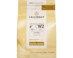 Callebaut Finest Belgian chocolate Callets de chocolat blanc - Paquet de 2,5 kilos