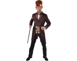 Magic Design Verkleedpak Steampunk Victoriaans Heren Bruin Mt M