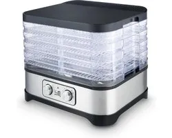 FRITEL Dehydrator DH 2025 - Droogapparaat / Voedseldroger / Droogoven - 5 Laags - 35°C tot 70°C - 250W - 2 Stapelwijzen - BPA-vrij - Groenten / Fruit / Kruiden / Vis / Vlees