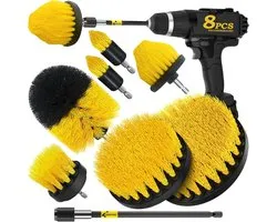 Brosses de nettoyage BOTC (lot de 8) avec embout long extensible - Idéales pour nettoyer baignoire, douche, joints et carrelage.