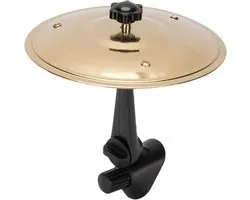 Mini Drum met Verstelbare Arm voor Auto-entertainment, Ideaal voor Muziekliefhebbers en Drummers, Aluminium Crash Cymbal in Goud