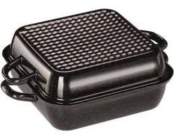 RIESS Braadschaal met deksel - Black - 26x26 cm