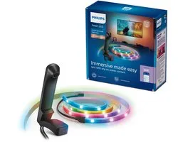 Philips Smart Lighting - Screen Sync kit - RGBIC LED-strip - Voor 55"-65" tv's - Gekleurd en instelbaar wit licht - Dimbaar - Automatische kalibratie - Entertainment starterkit - Werkt met de WiZ app - Wifi