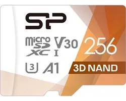 Silicon Power - Superior Pro - Micro SD Kaart - Inclusief SD Adapter - UHS-I U3 V30 4K A1 - 256GB