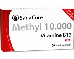 SanaCore Methyl 10.000 - Actieve Vitamine B12 - 60 zuigtabletten - Methylcobalamine