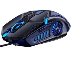 QTTVBTNA -Gaming Muis - USB Bedraad Muis -1200-1600-2400-3200 DPI - Ergonomisch Kunststof - Voor Gaming En Kantoor