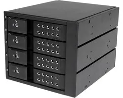 Fond de panier mobile 4 baies en aluminium sans tiroir échangeable à chaud pour disques durs SAS II/SATA III de 3,5 pouces