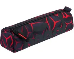 Trousse carrée Baagl pour Garçons et filles - Trousse École pour Papeterie - Trousse pour fournitures scolaires, trousse Kinder , trousse pour École (polygone rouge)