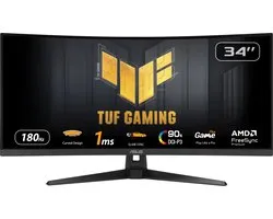 ASUS TUF Gaming VG34VQ3B, 86,4 cm (34"), 3440 x 1440 pixels, UltraWide Quad HD, LED, 1 ms, Zwart