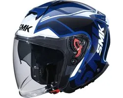SMK GTJ Tourer Blauw Wit Jethelm - Maat M - Helm